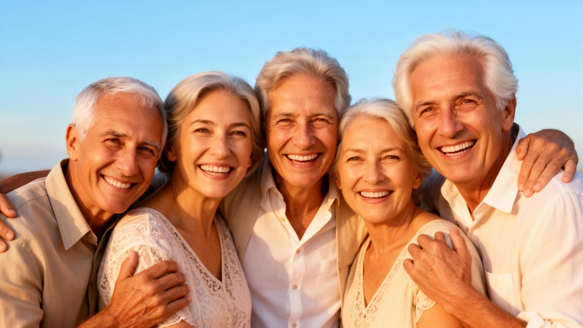 Happy family smiling